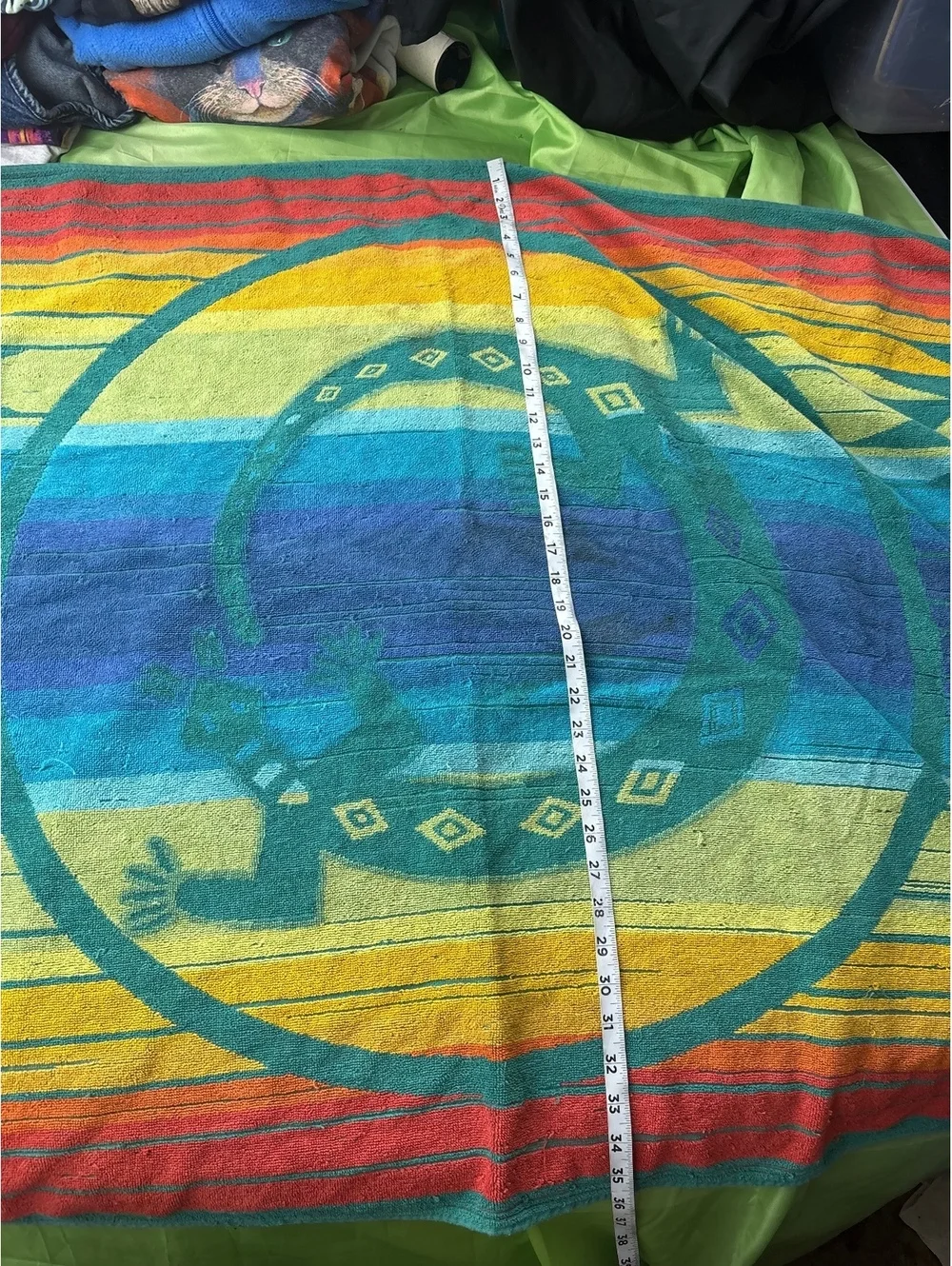 Vintage Royal Terry Cowboy Beach Towel Israel 100% Cotton